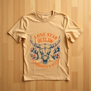 Lone Star Outlaw Longhorn Vintage Tee