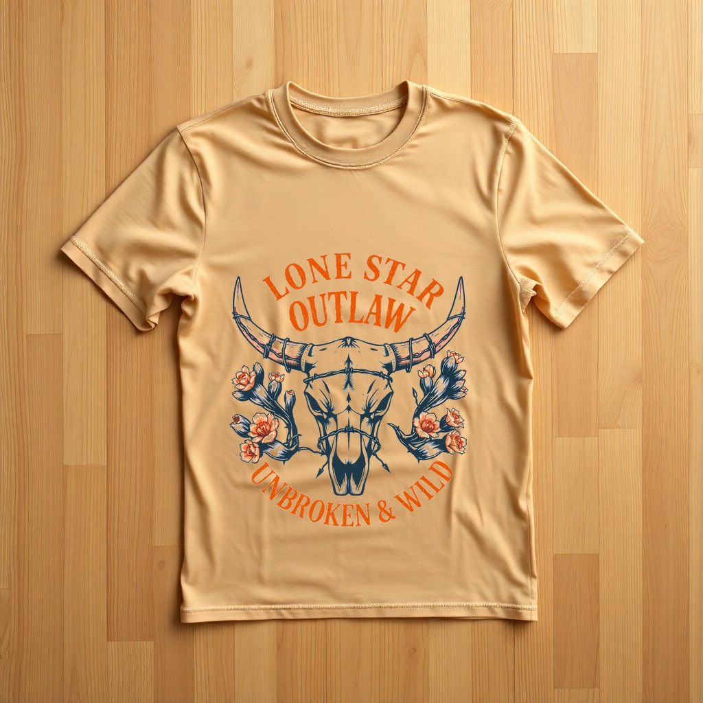 Lone Star Outlaw Longhorn Vintage Tee